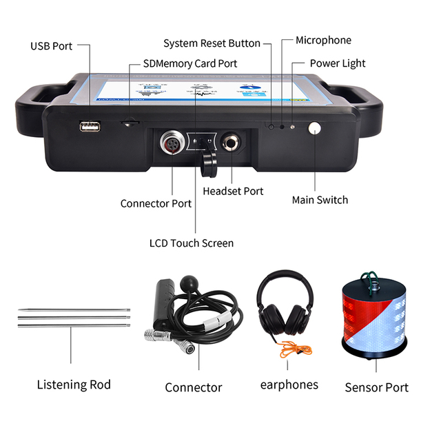 PQWT-CL200-CL600. depth 2-6M Water Pipe Leak Detector